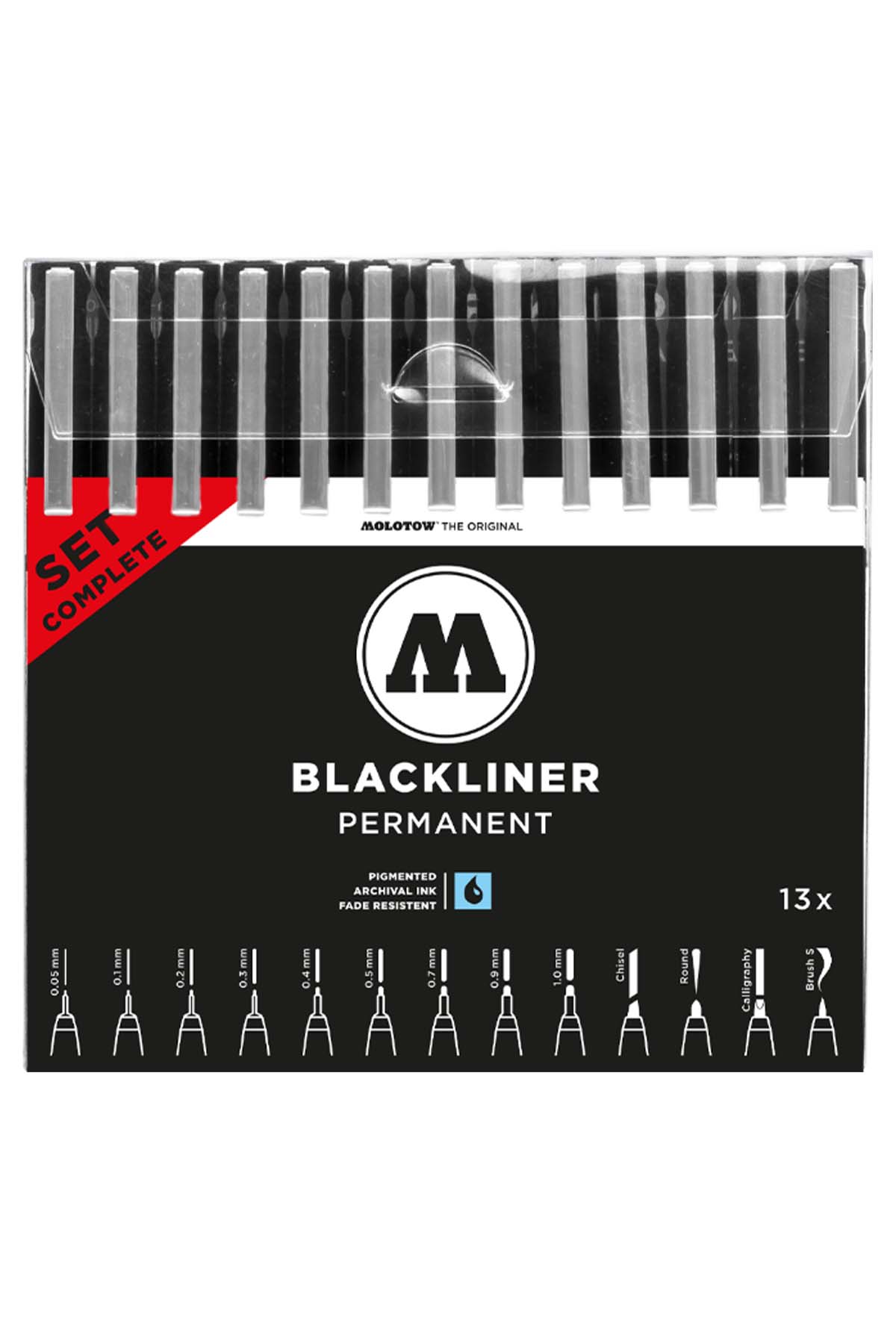 Molotow BLACKLINER MARKER Complete 13 Set