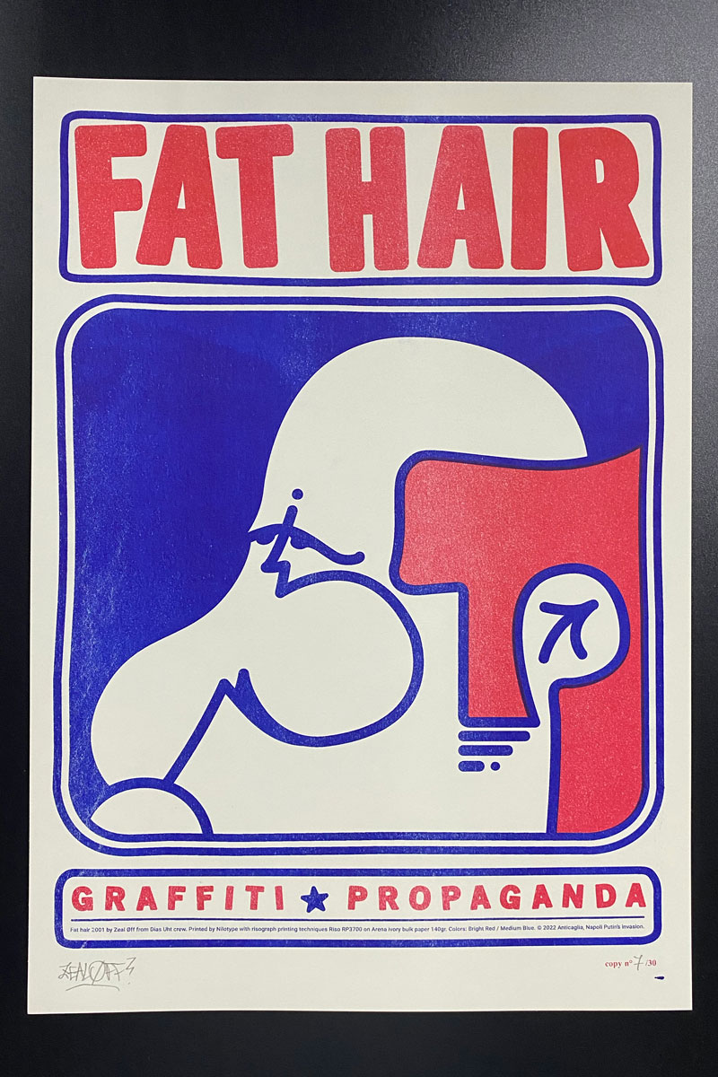 Stampa risografica FAT HAIR by Zeal Off