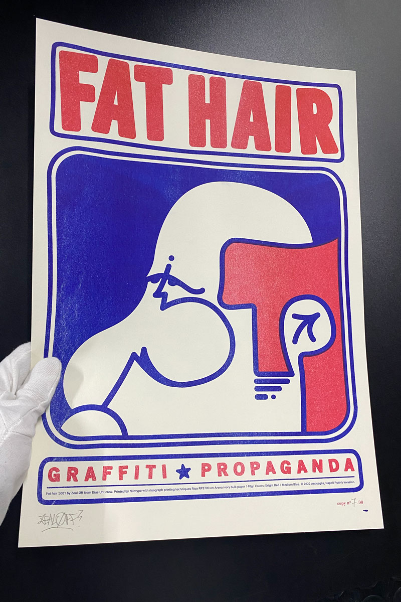 Stampa risografica FAT HAIR by Zeal Off