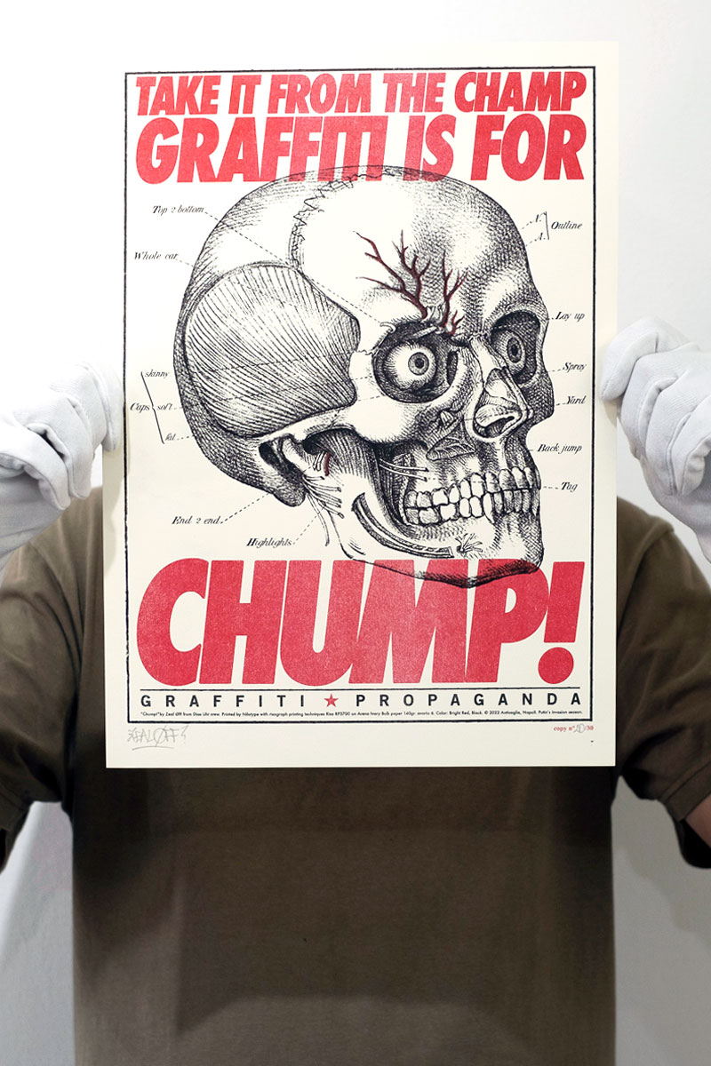 Stampa risografica Chump! by Zeal Off