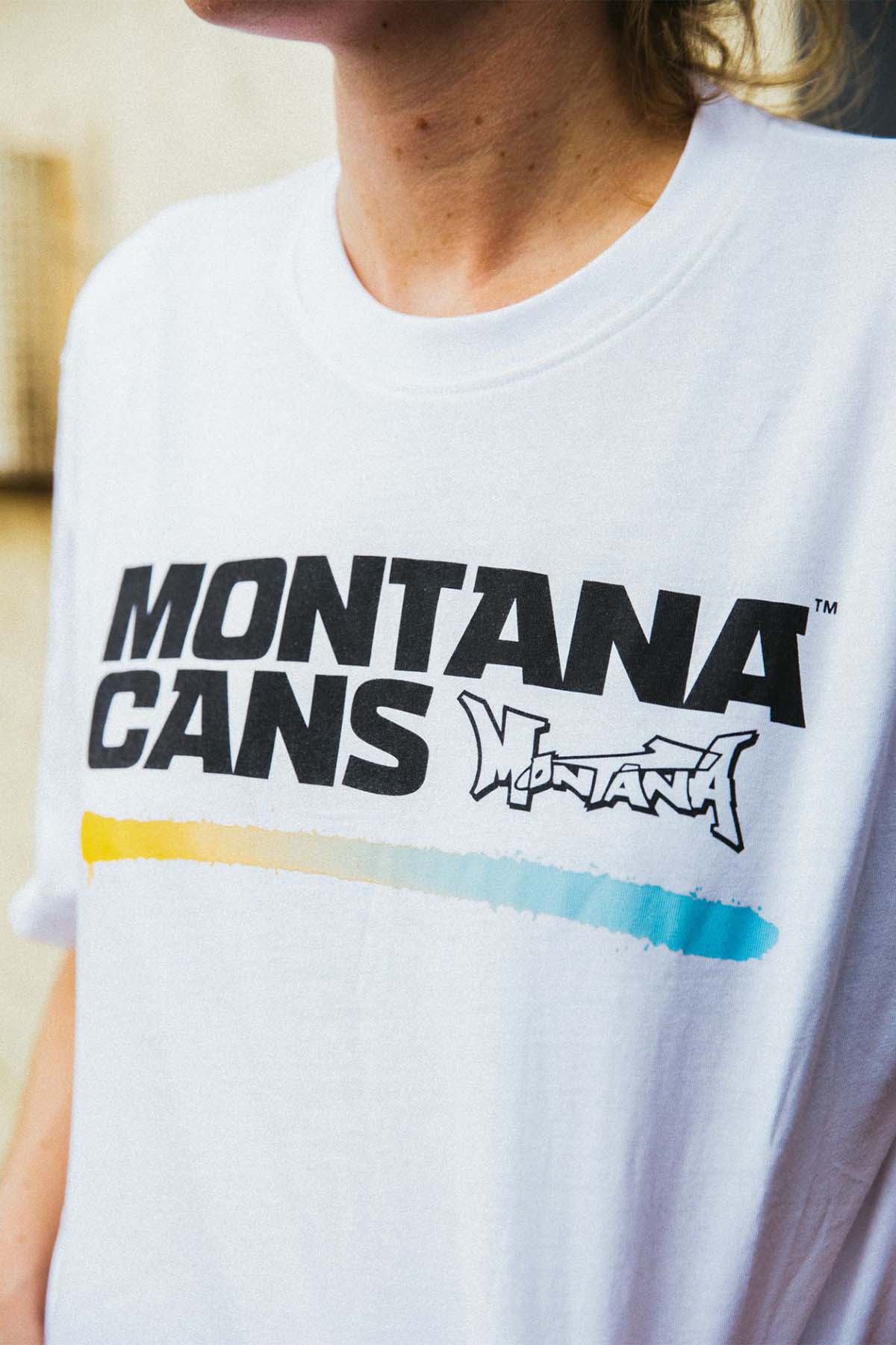 Montana TYPO + LOGO UNDERLINE White T-Shirt