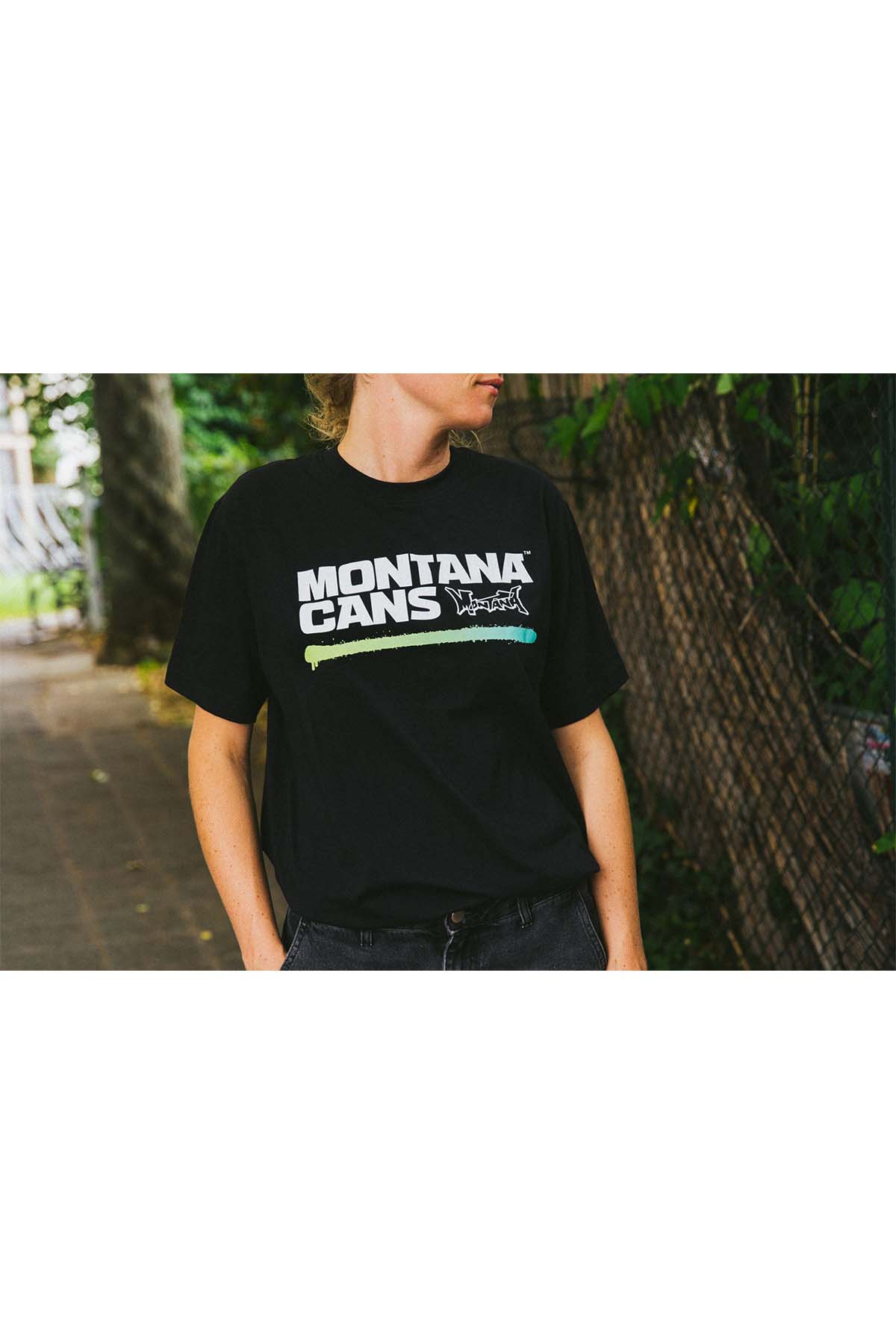 Montana TYPO + LOGO UNDERLINE Black T-Shirt