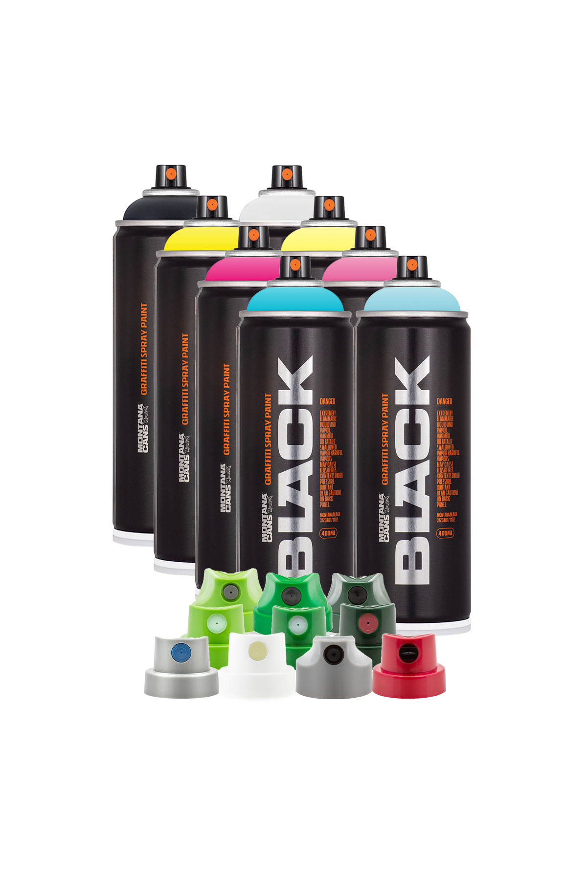 Montana BLACK CMYK Colors 400 ml 8 Spray Pack