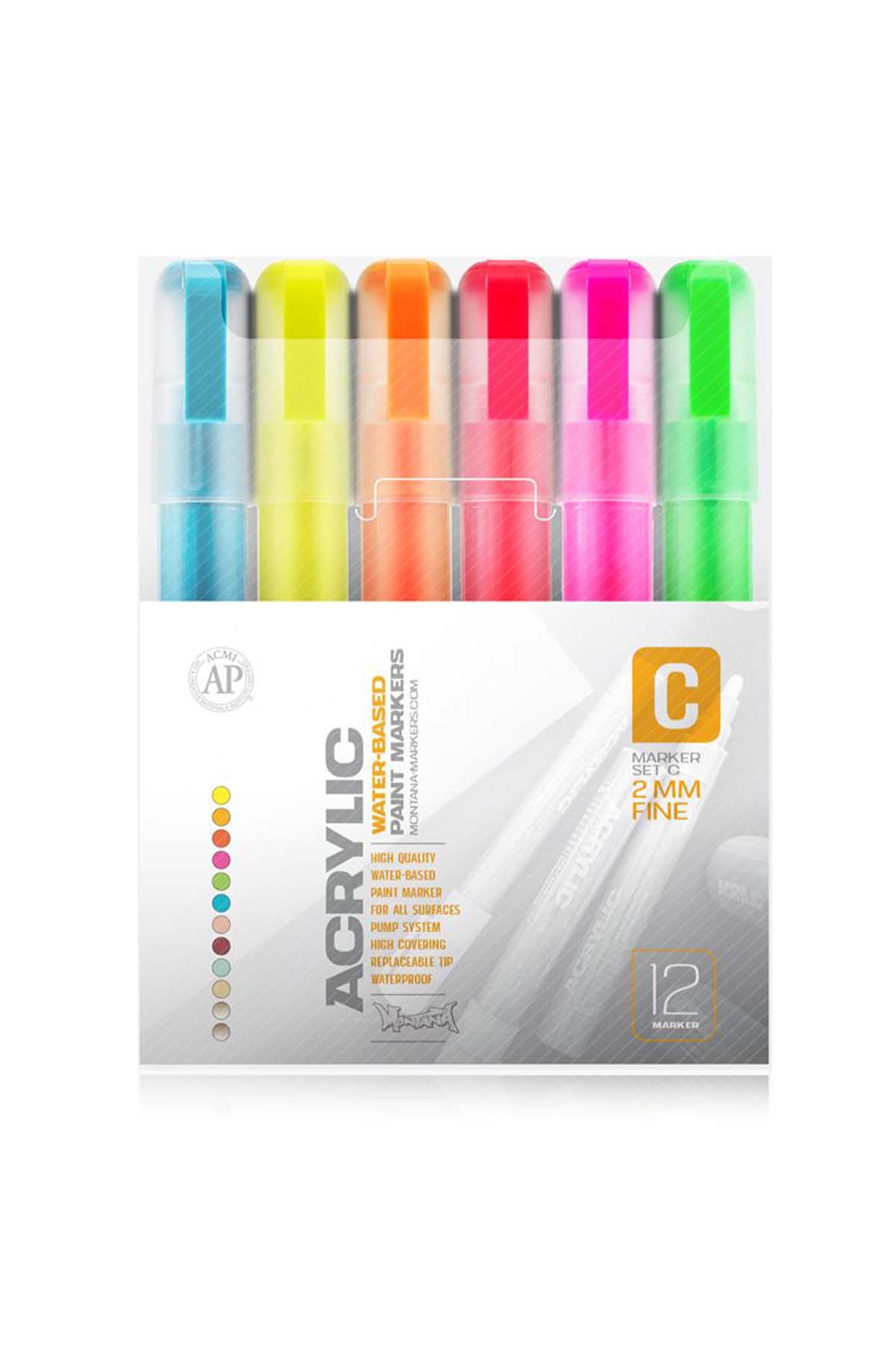 Montana ACRYLIC MARKER 2 mm 12 SET C